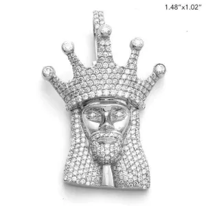 10KW 2.00CTW DIAMOND KING JESUS PENDANT