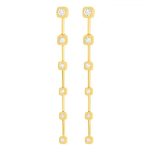 14K GOLD DIAMOND BELLE EARRINGS