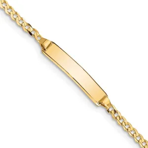 14K Yellow Gold Baby Id Curb Bracelet