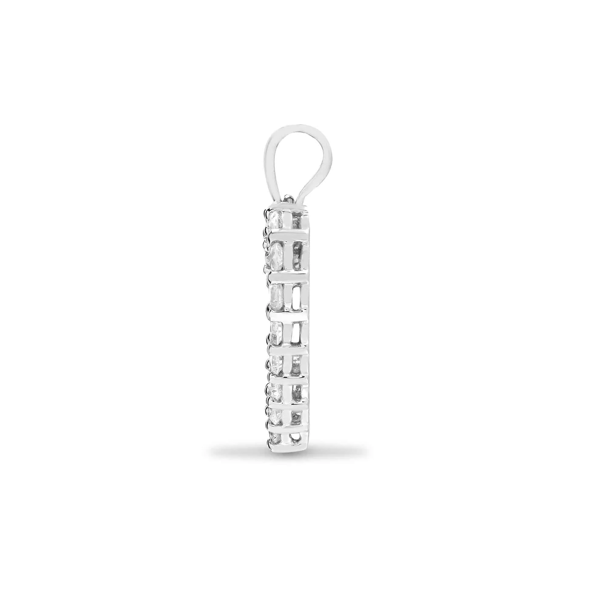 18ct White Gold Diamond Pendant