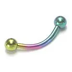 18g Titanium Bent Barbell - Top Grade Titanium Eyebrow, Rook, Tragus Jewelry