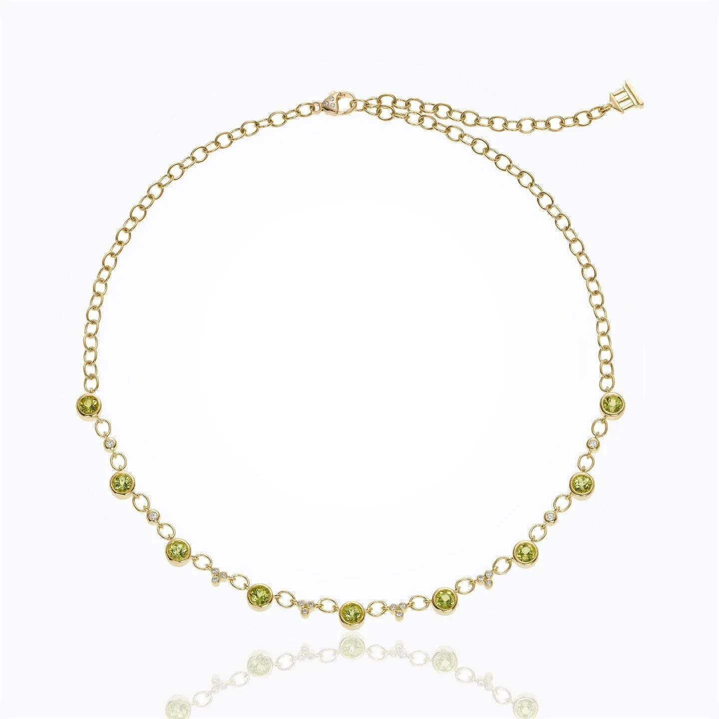 18K Bellina Necklace with emerald and diamond