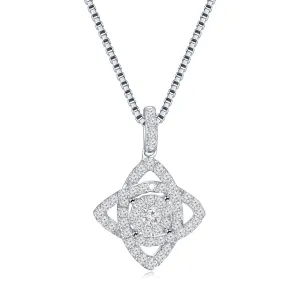 18K White Gold Diamond Necklace