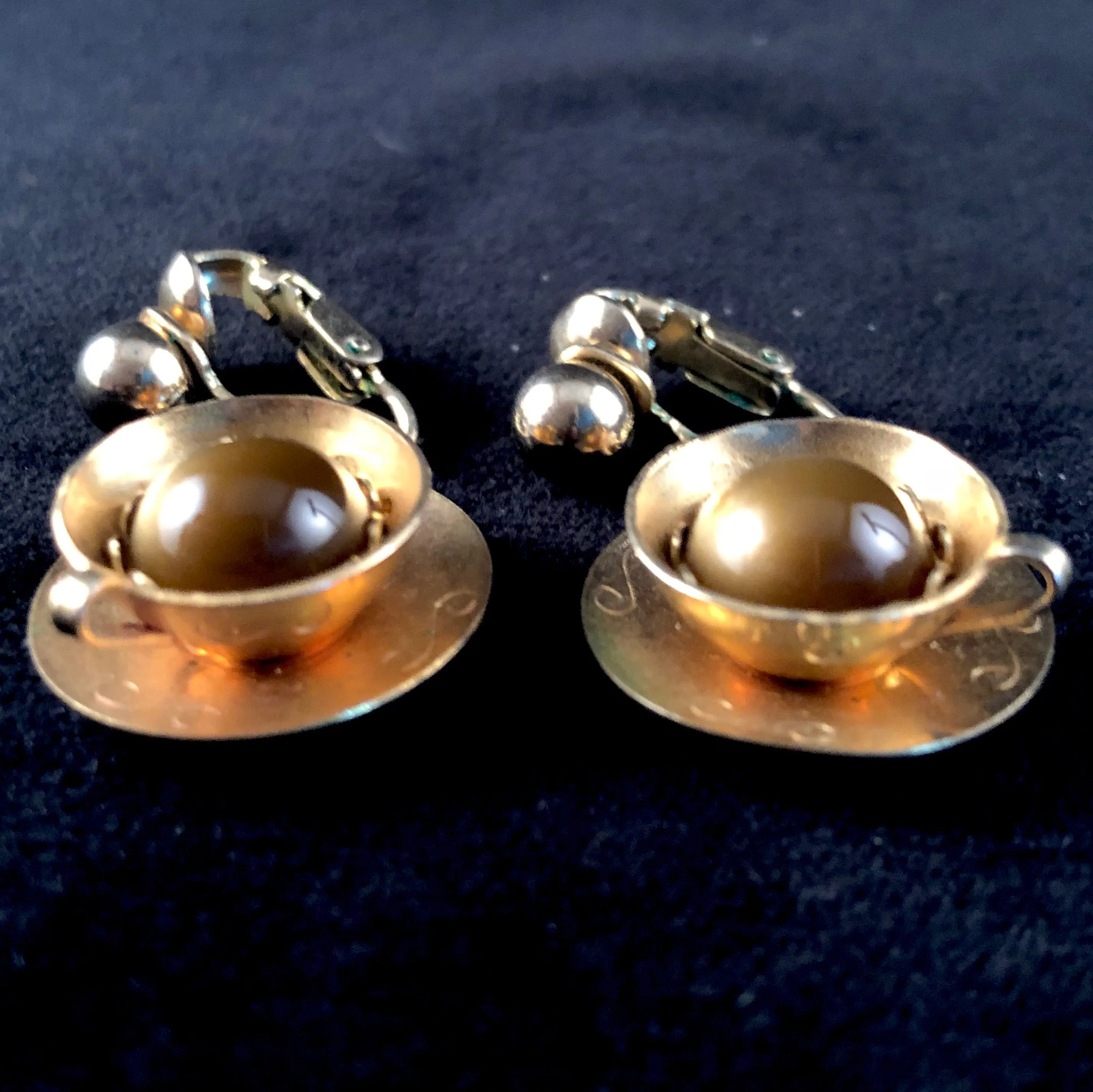 1958 Sarah Coventry Coffee Break Earrings