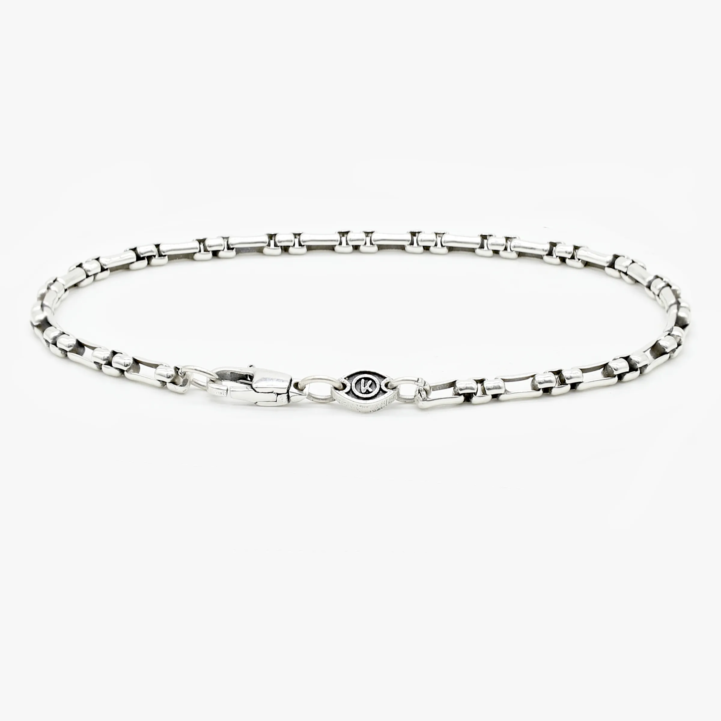 3mm "Gravity" Sterling Silver Chain Link Bracelet