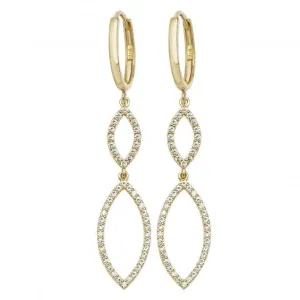 9CT Yellow Gold Drop Earrings ER1100