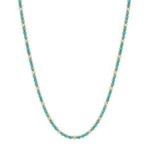 Alternating Tennis Diamond Necklace