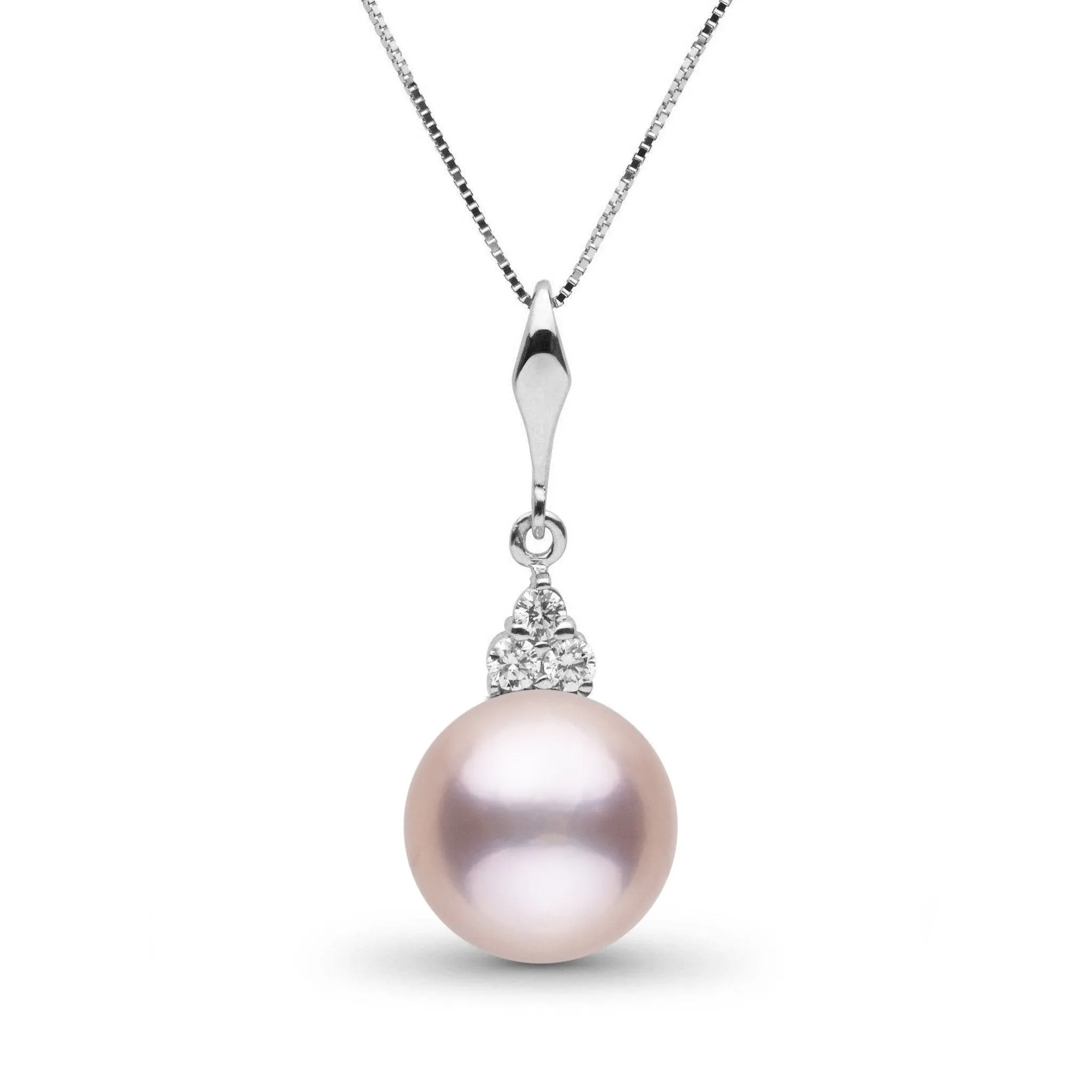 Always Collection 10.0-11.0 mm Lavender Freshadama Pearl and Diamond Pendant