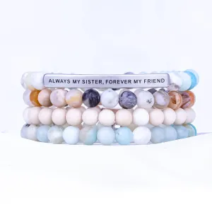 ALWAYS MY SISTER 4 BRACELET GIFT SET -AMAZONITE