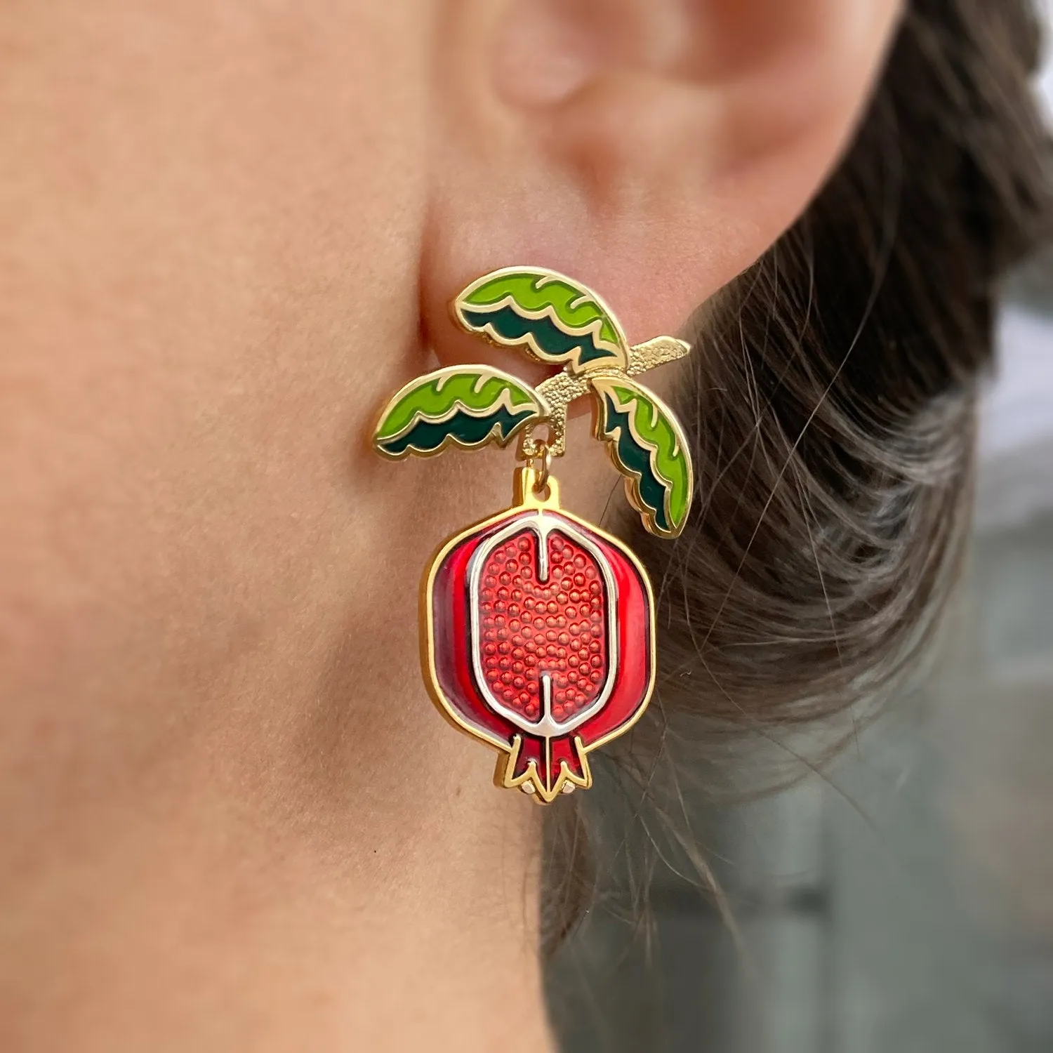 Amar & Riley Earrings - Pomegranate