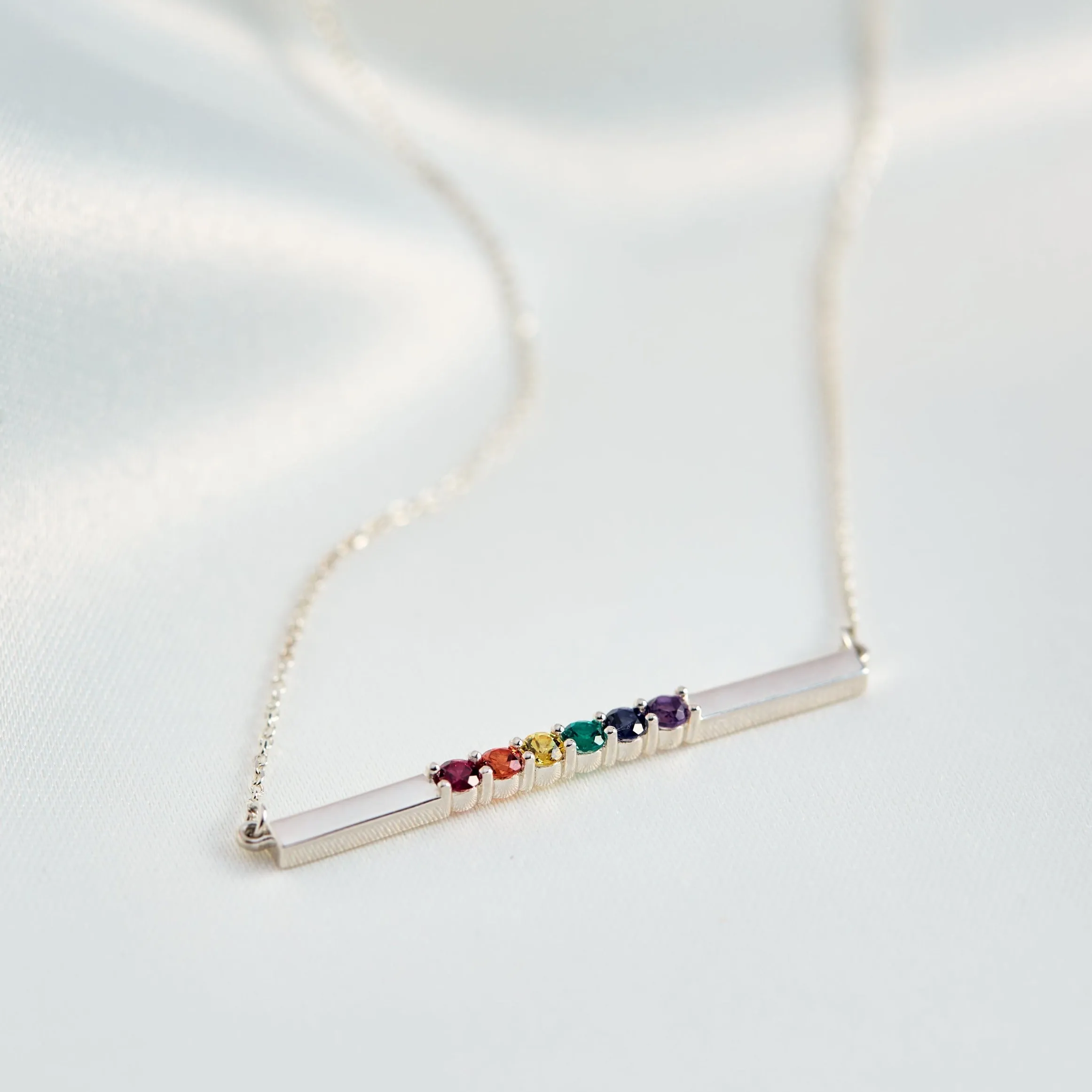 Aspen Rainbow Unity bar necklace