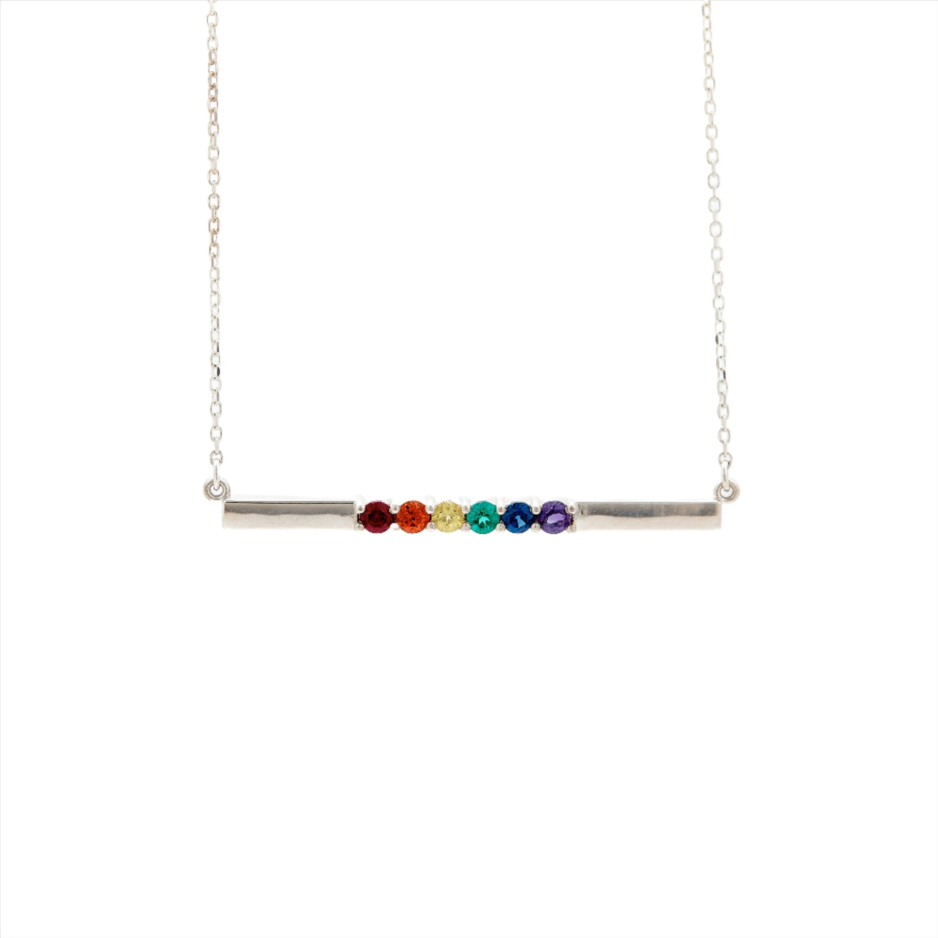 Aspen Rainbow Unity bar necklace