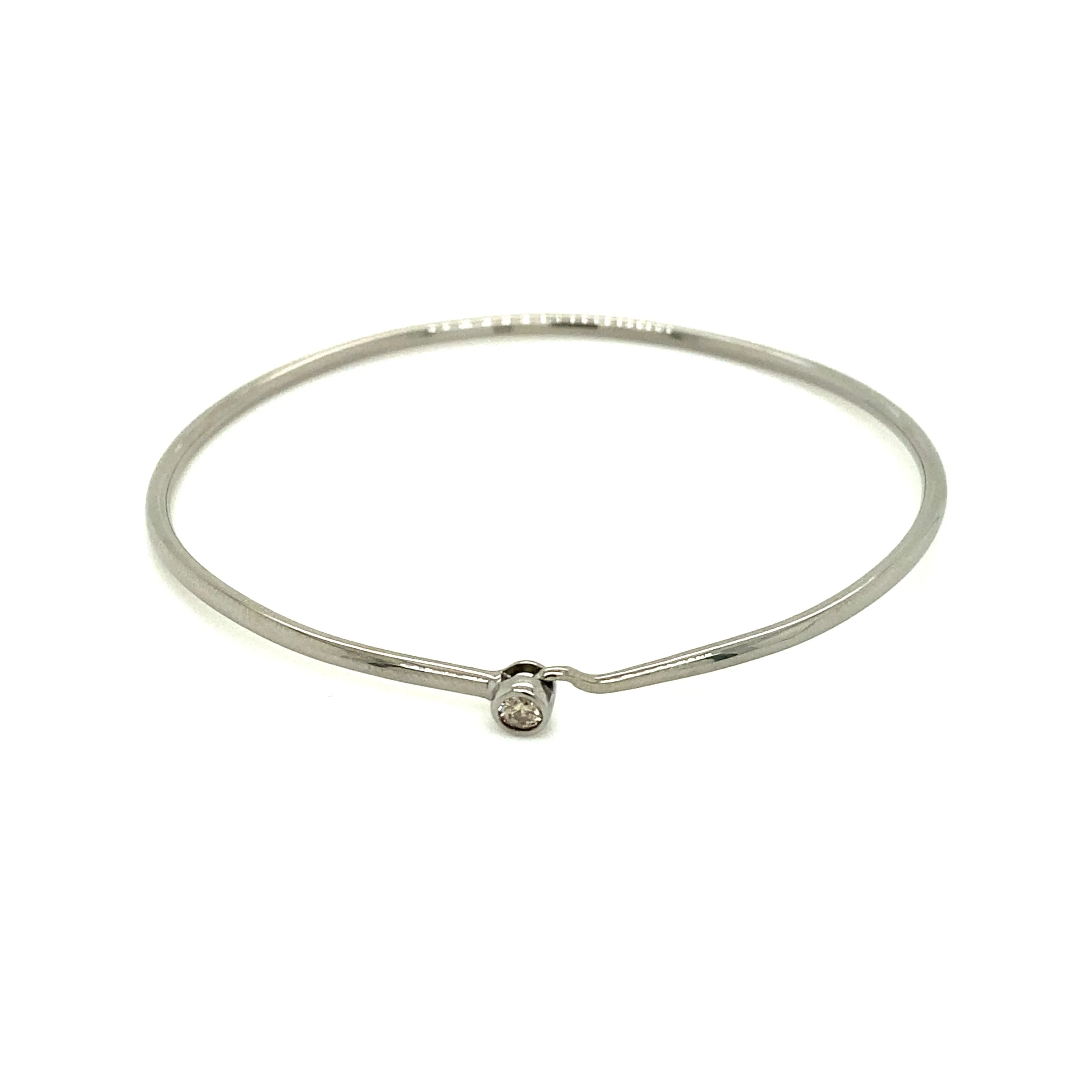 Bezel Set Diamond Bangle