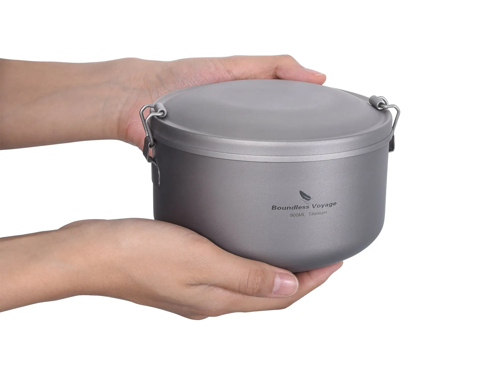 Boundless Voyage Outdoor Titanium Lunch Box Salad Soup Bowl with Lid Daily Separated Multi-layer Office Worker Bento Box Uncoated