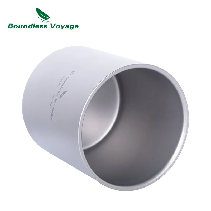 Boundless Voyage Titanium Double-wall Cup 180mlOutdoor Camping Anti-scalding Mug Tableware