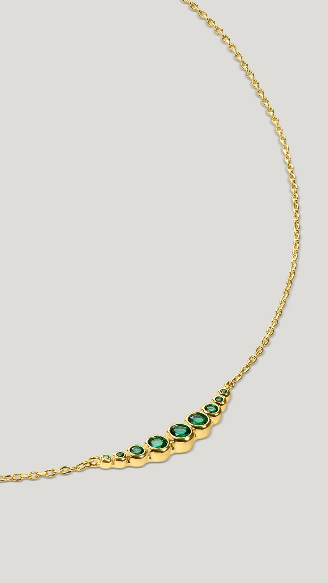 Carissa Emerald Necklace 18K Gold Vermeil