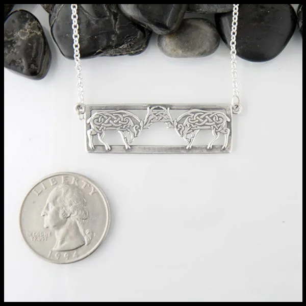 Celtic Deer Bar Pendant