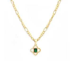 Clover Pendant Necklace - Yellow Gold