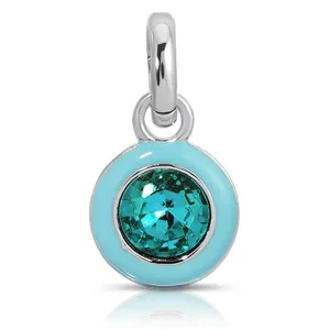 December Turquoise Birthstone Charm - Round