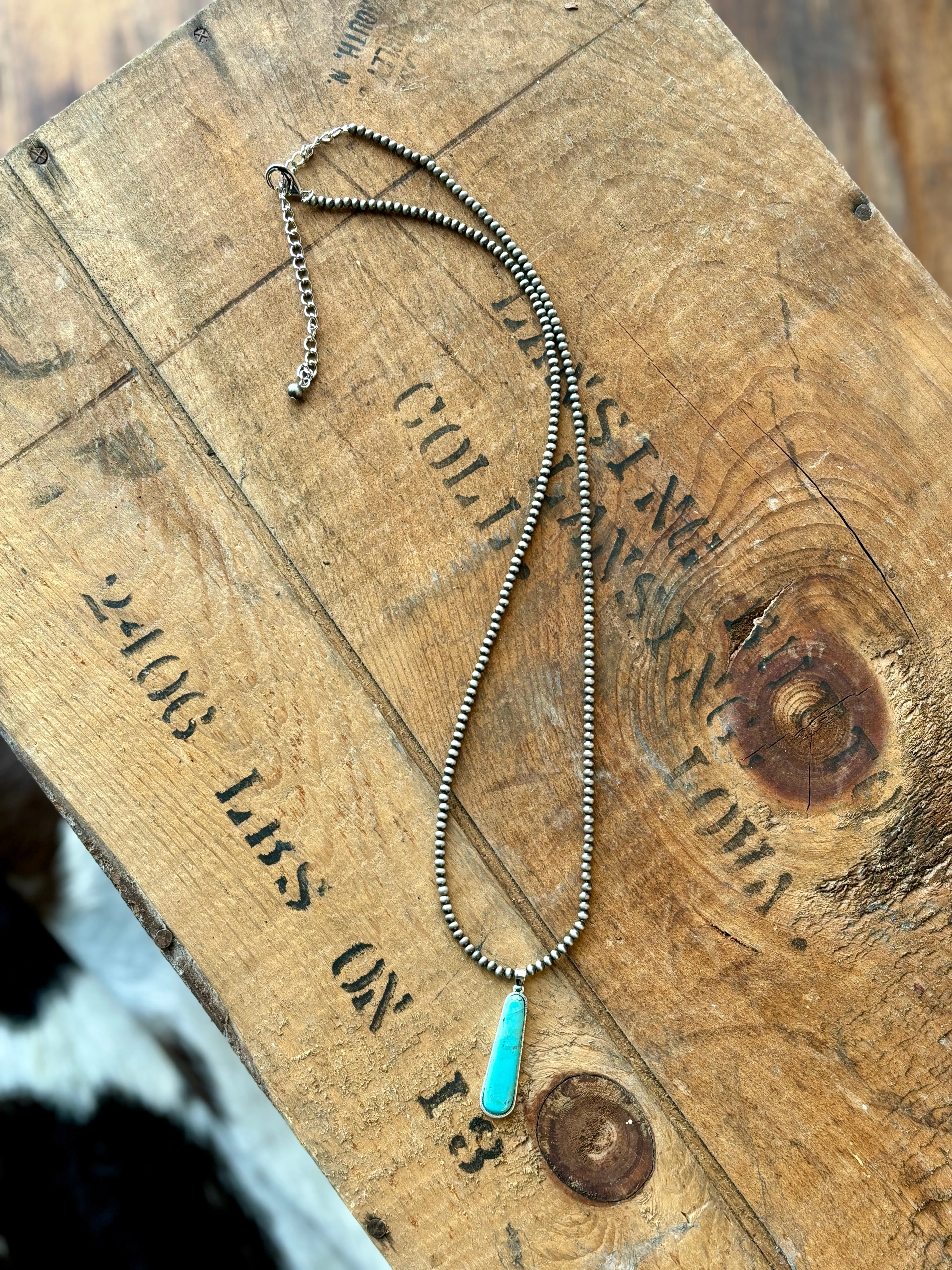 Dolly Turquoise Teardrop Navajo Necklace