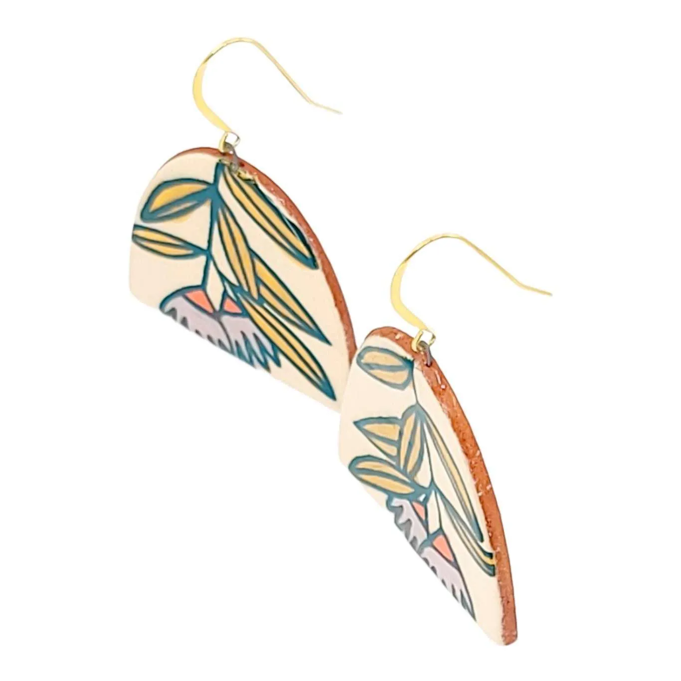 Earrings - Prairie Sprig Dangles by Catie Miller Ceramics