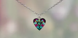 Firefly Jewelry Small Emerald Crystal Heart Pendant-8558EM