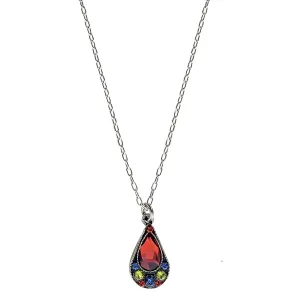 Firefly Mosaics Petite Ruby Red Pendant Necklace