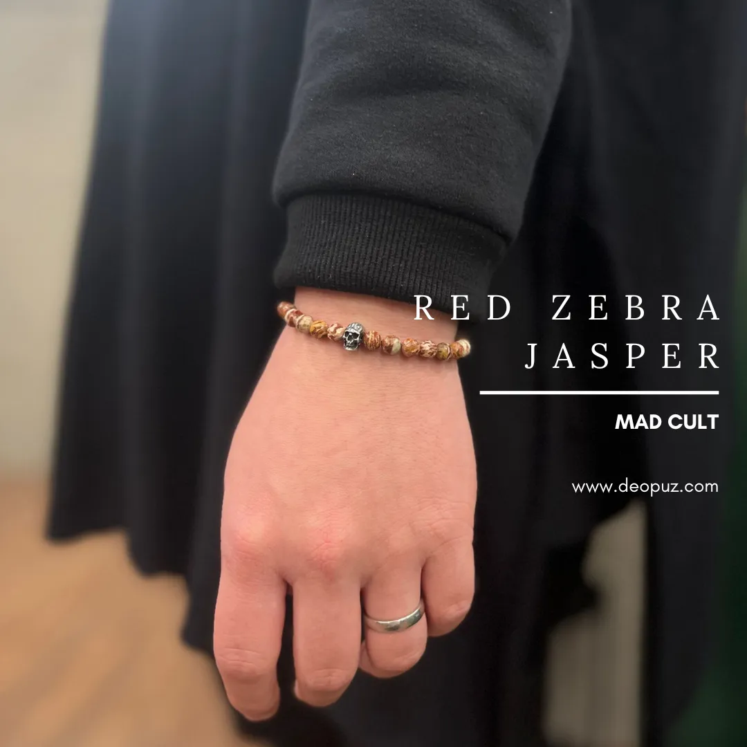 Fucking Baby Red Zebra Jasper Stone Bracelet