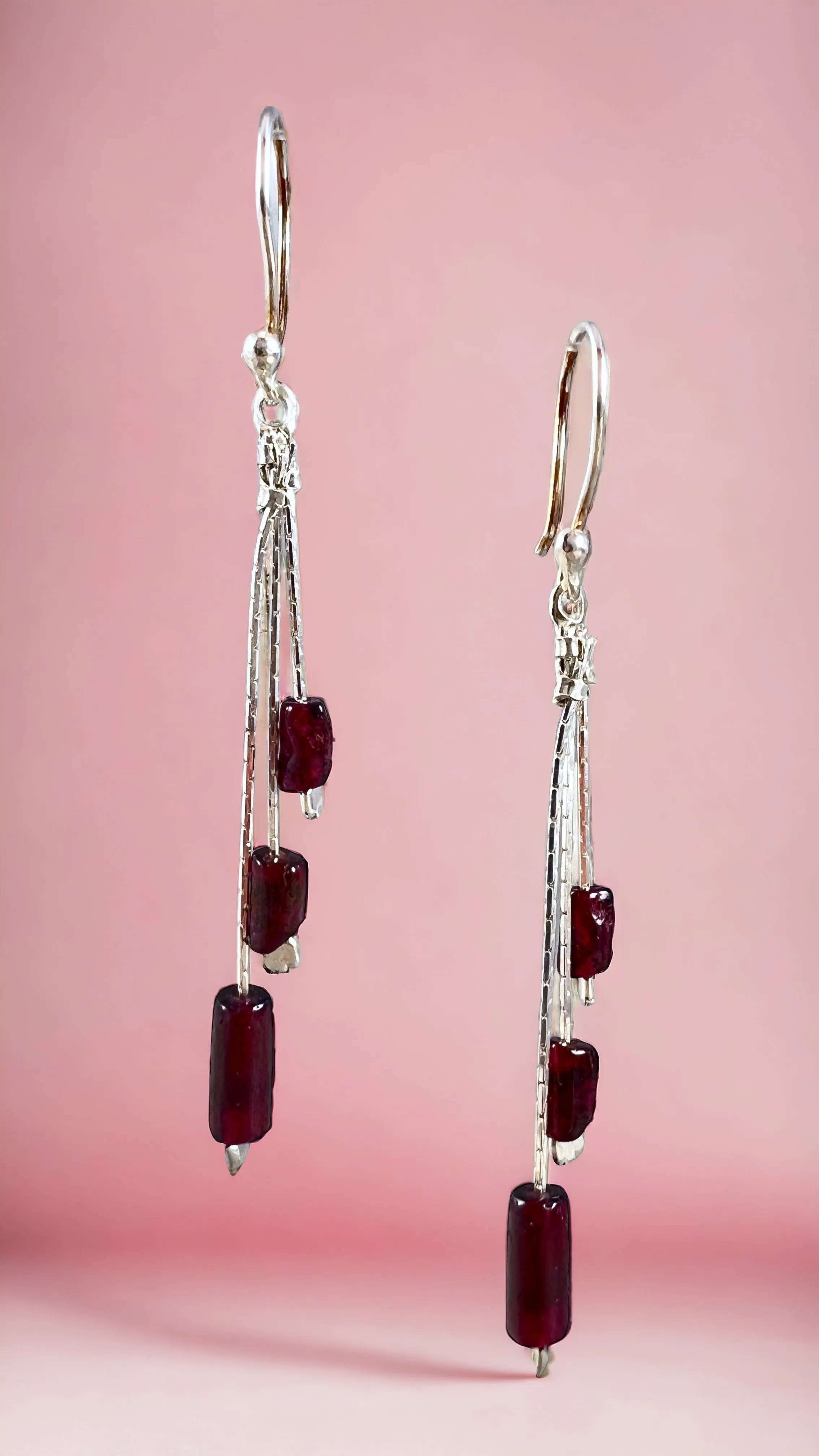 Garnet Dangle Earrings