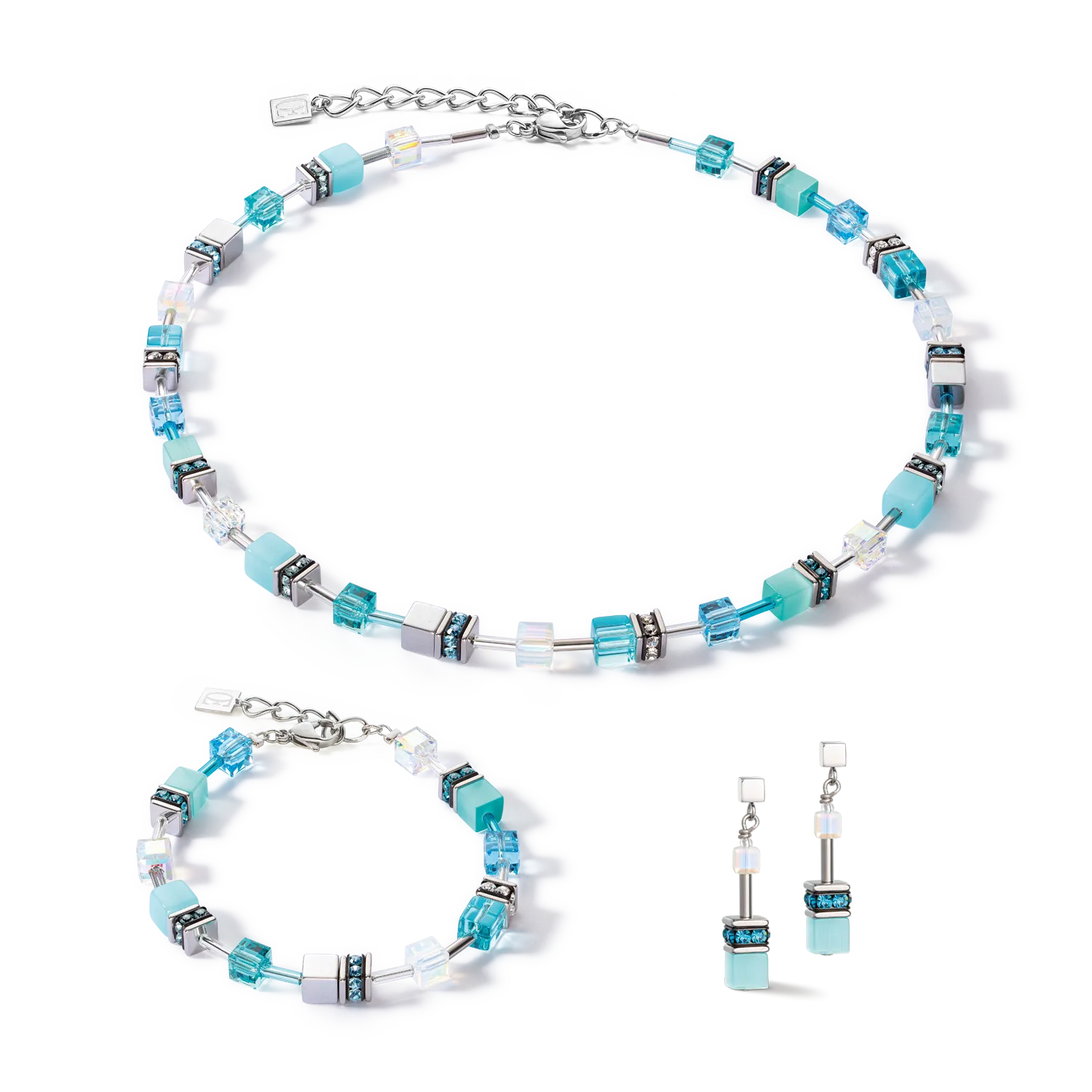 GeoCUBE® Iconic Joyful Colours necklace turquoise