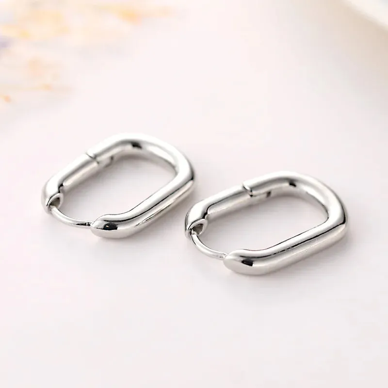 Golden Big Hoop Earrings Korean Geometry Metal Earrings for Women Female Retro Drop Earrings 2023 Trend Fashion Jewelry