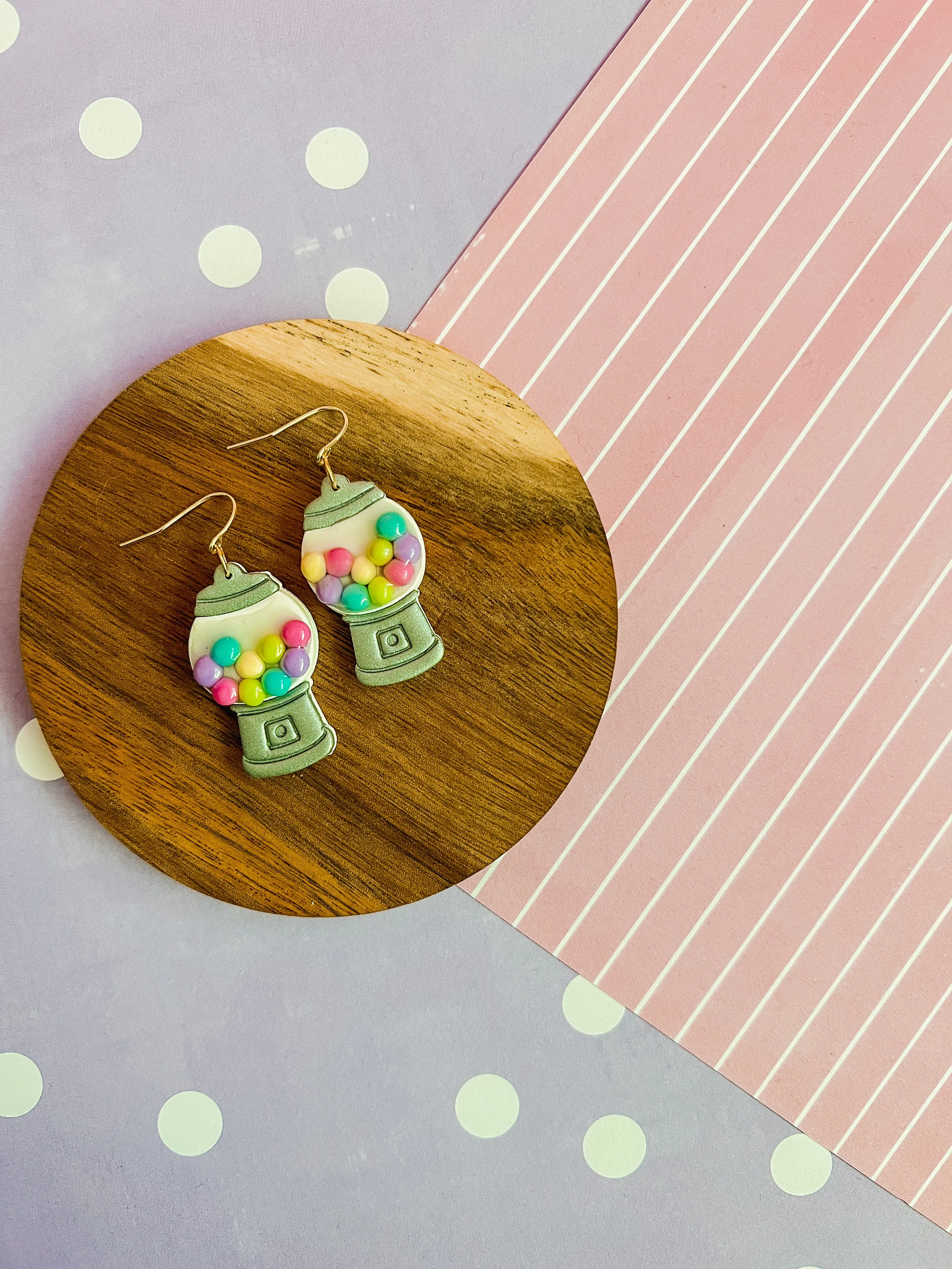 Gum Ball Earrings | Clay Earrings