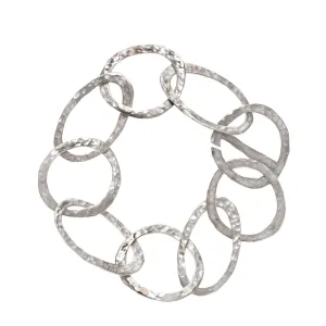 Hammered links bracelet