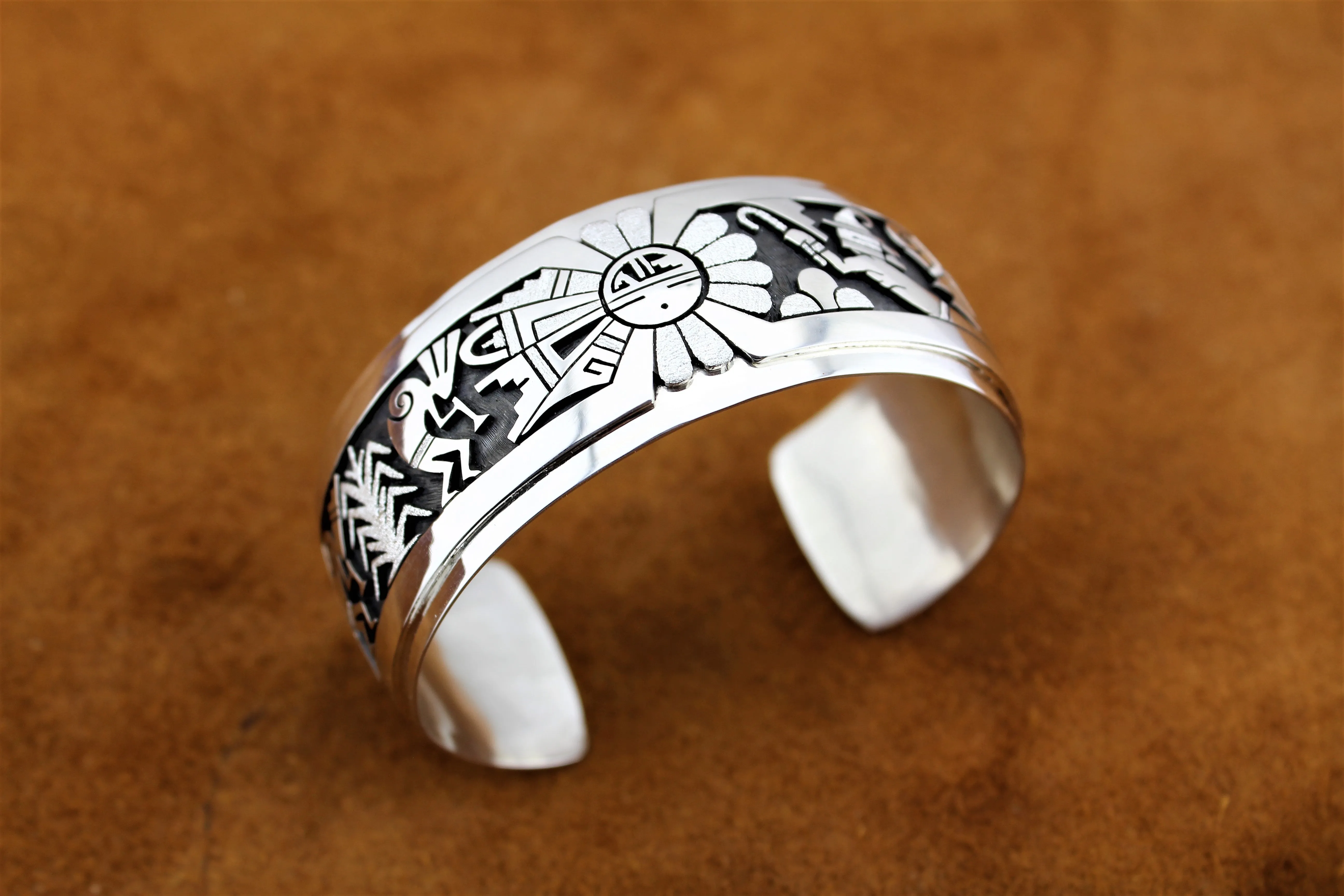 Hopi Sterling Overlay Bracelet