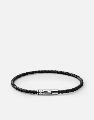 Juno Leather Bracelet, Sterling Silver