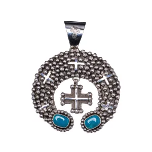 Kingman Turquoise Naja Pendant | Ronnie Willie