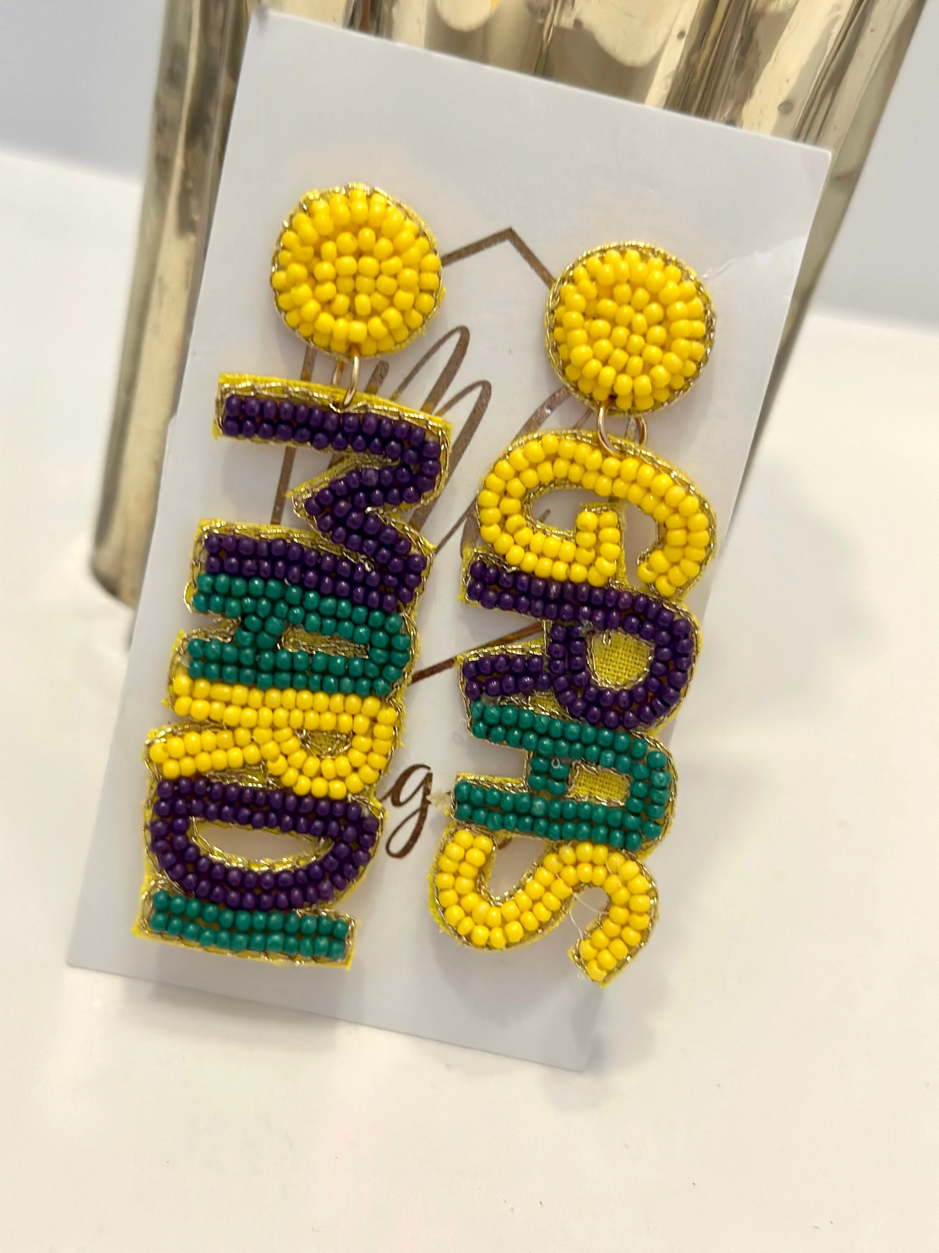 Mardi Gras Earrings