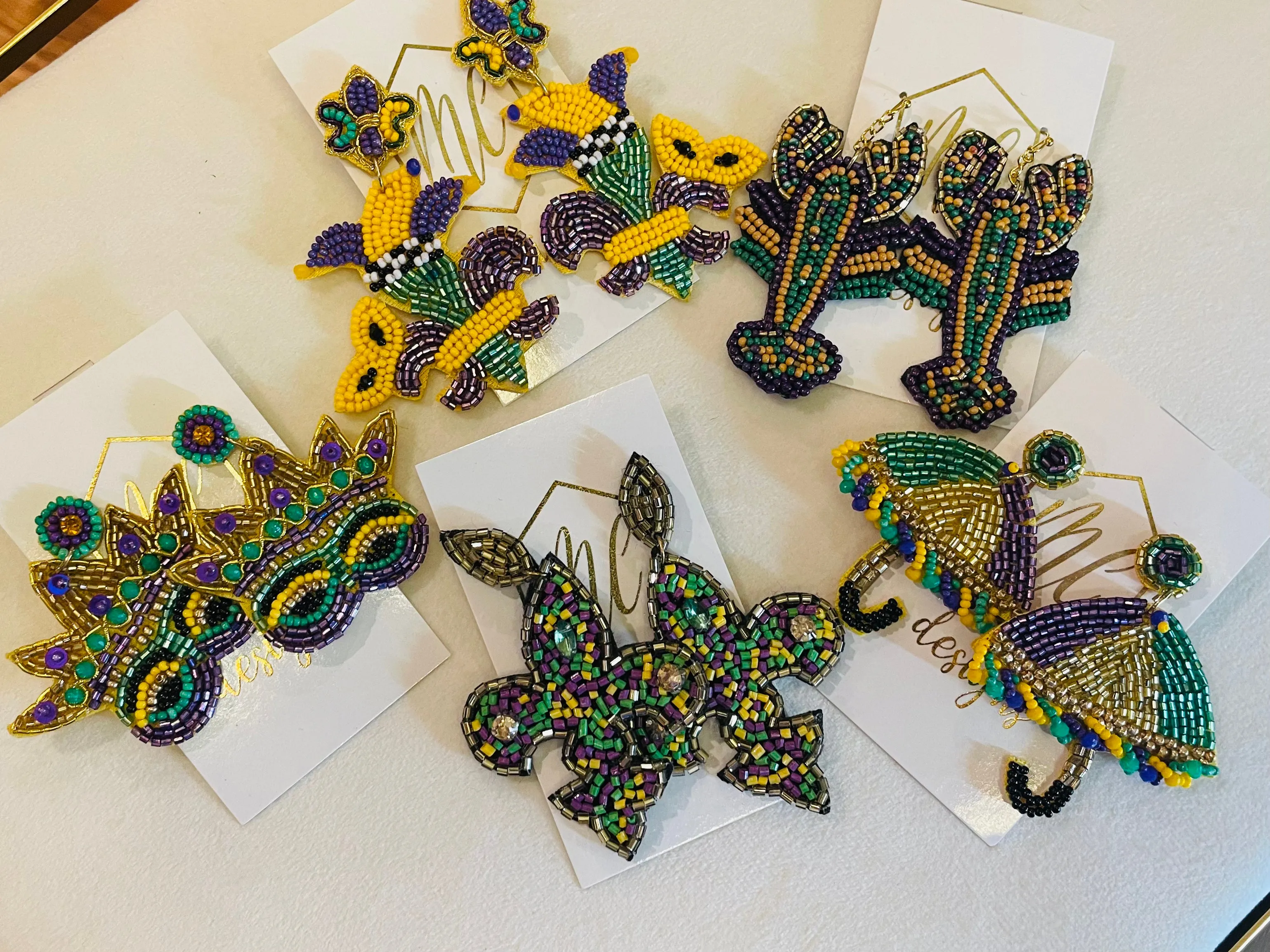 Mardi Gras Earrings