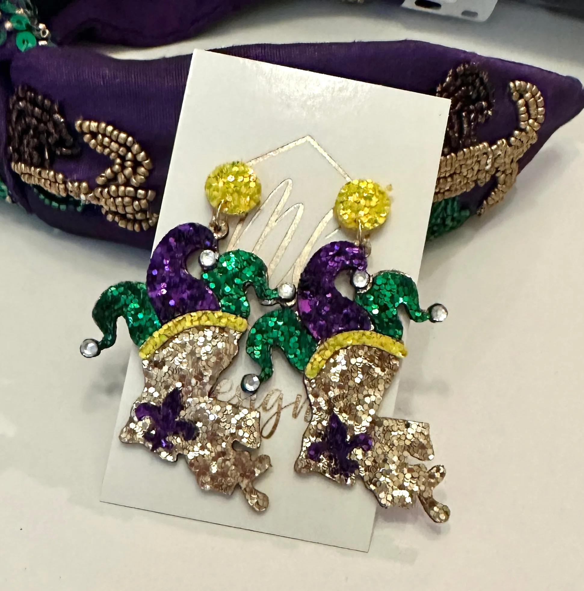 Mardi Gras Earrings