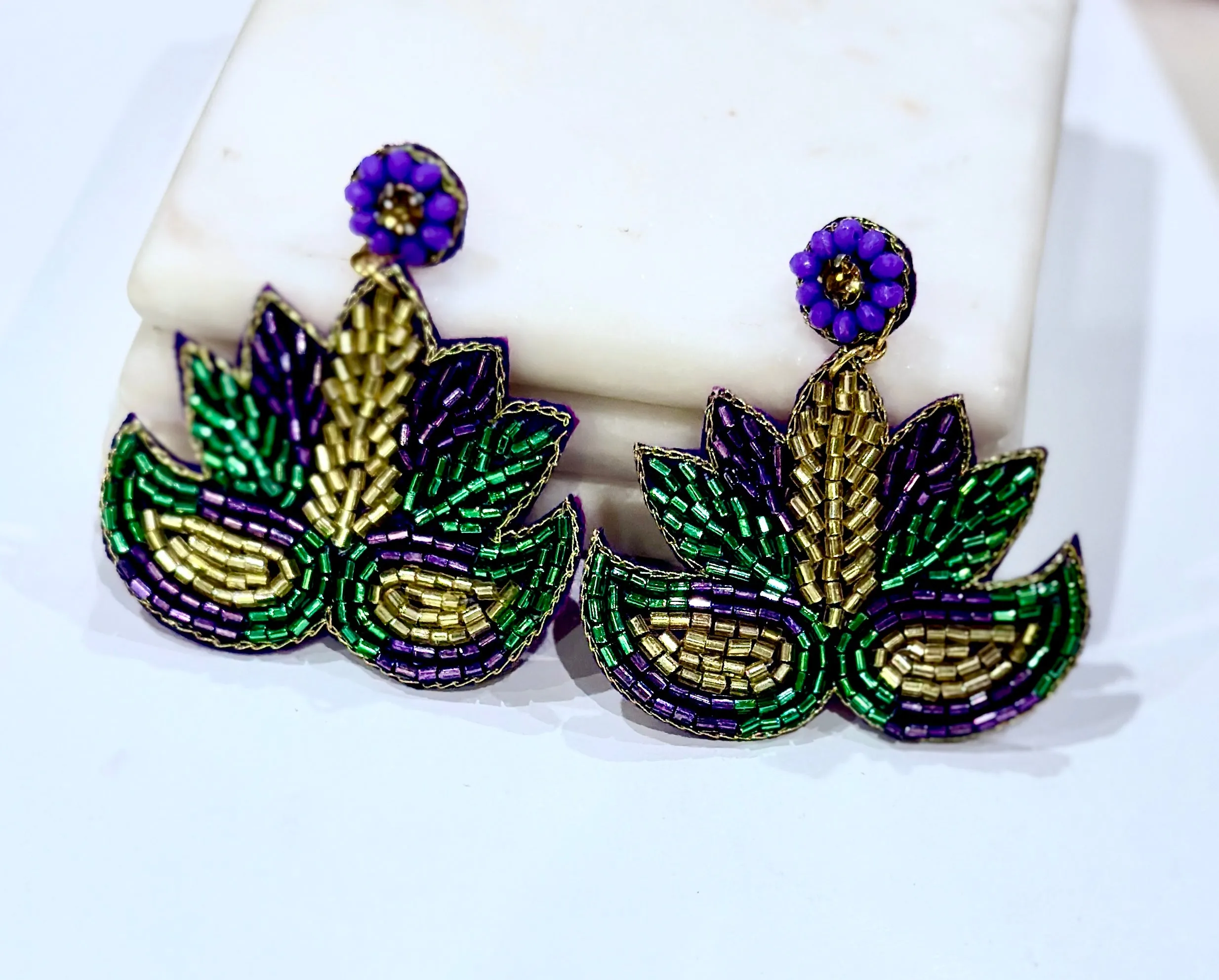 Mardi Gras Earrings