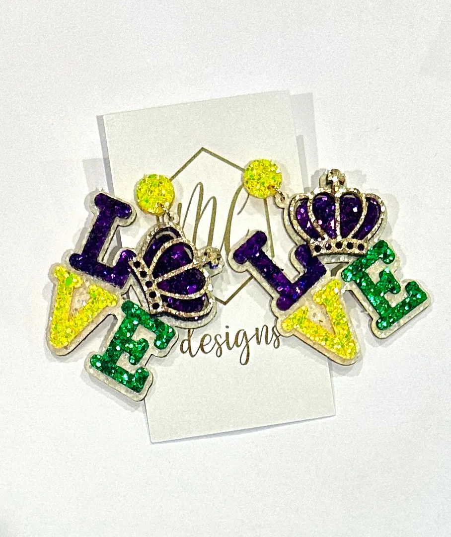 Mardi Gras Earrings