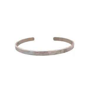 Men's Flat Silver Cuff Bracelet