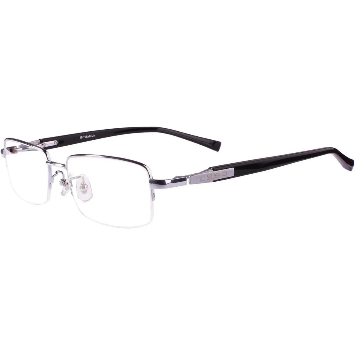 Men's Titanium Wide Half Rim Eyeglasses - Model A9910