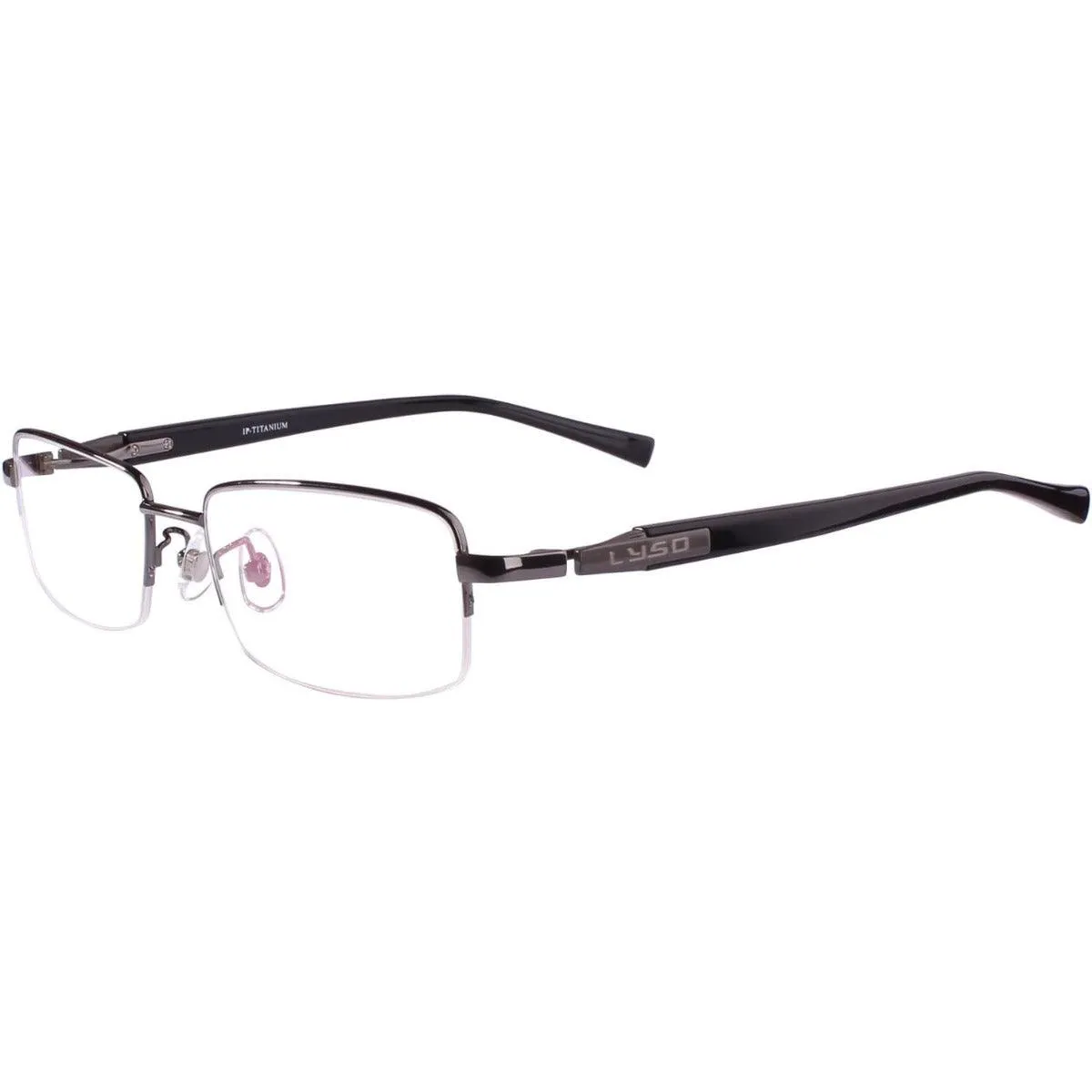 Men's Titanium Wide Half Rim Eyeglasses - Model A9910