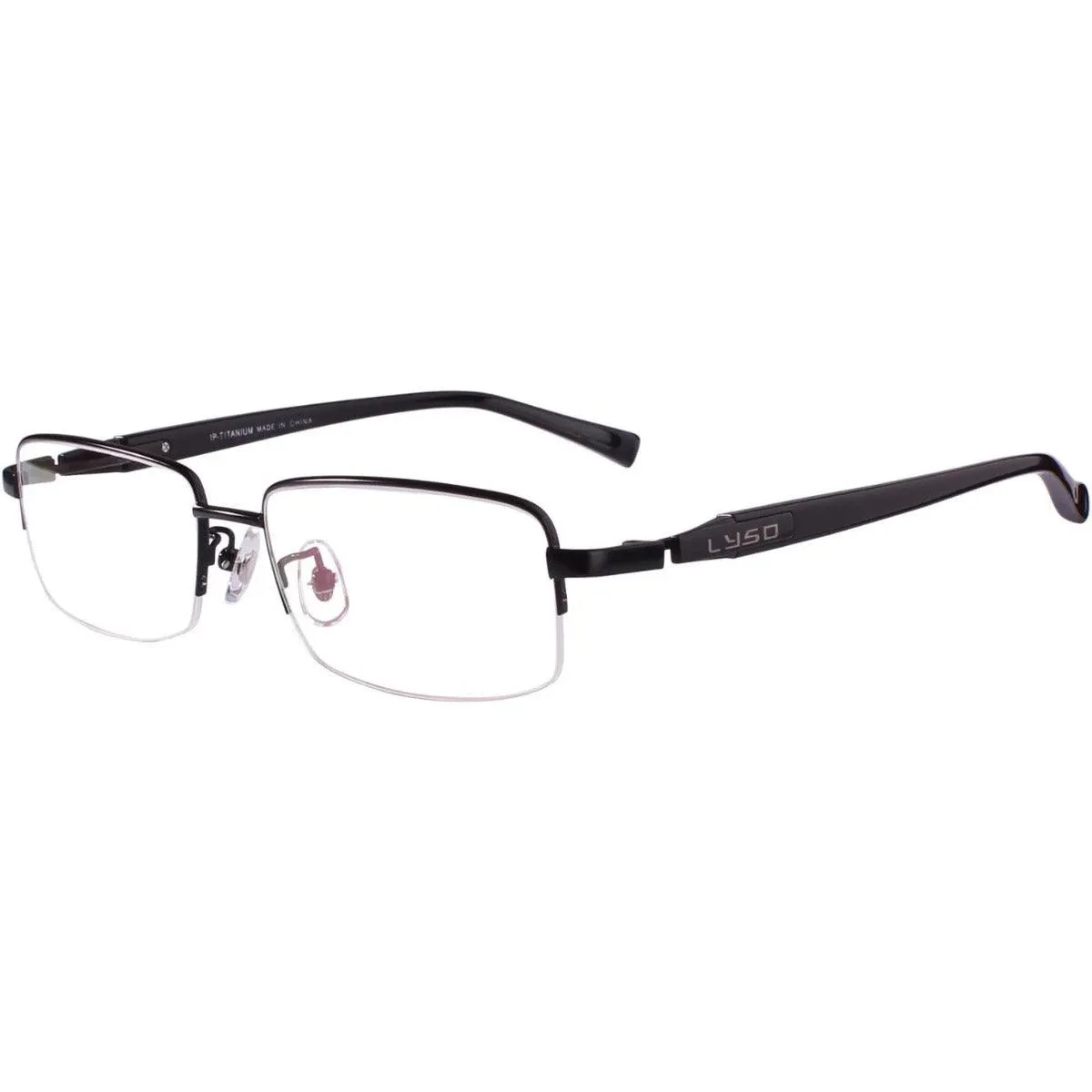 Men's Titanium Wide Half Rim Eyeglasses - Model A9910