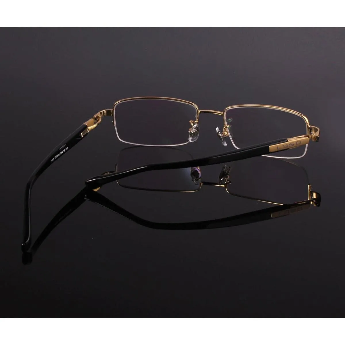 Men's Titanium Wide Half Rim Eyeglasses - Model A9910