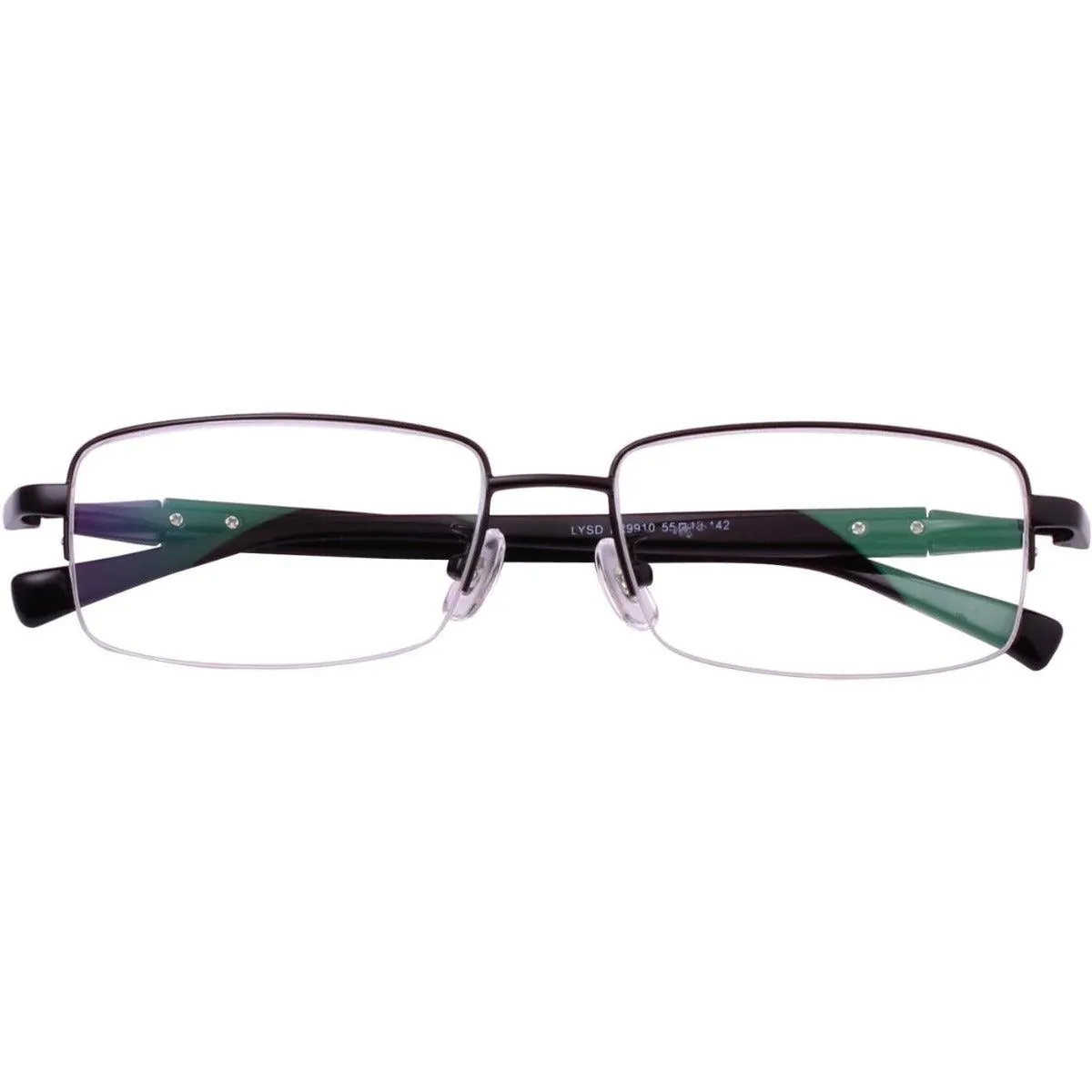 Men's Titanium Wide Half Rim Eyeglasses - Model A9910