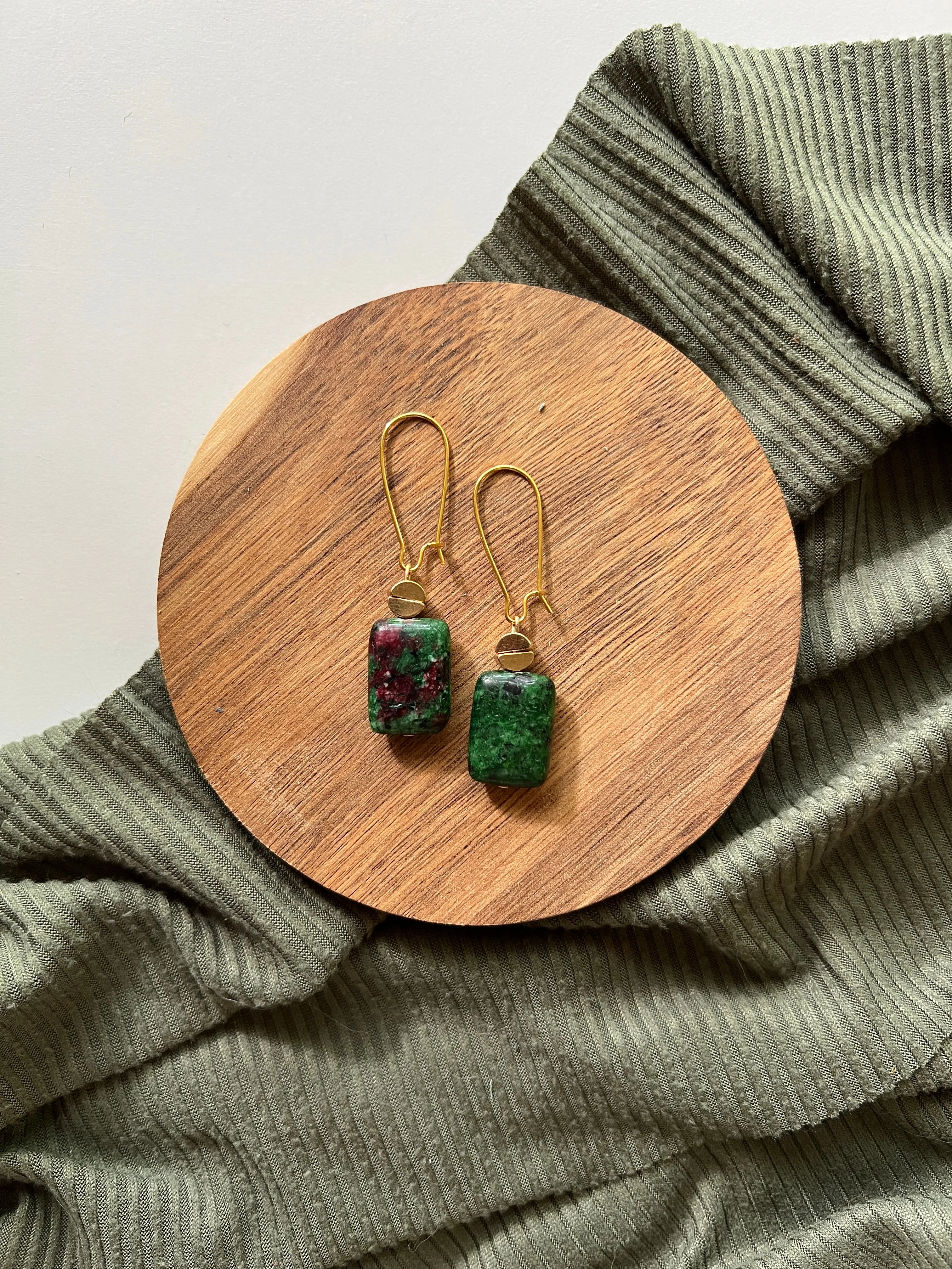 Moss | Jasper Earrings