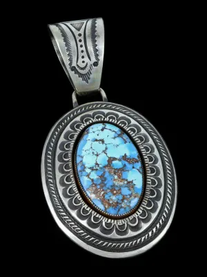 Native American Indian Jewelry Golden Hill Turquoise Pendant