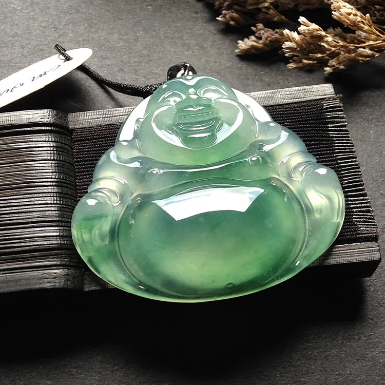 Natural Jade Pendant Jadeite Buddha Pendant PT293